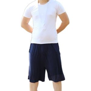 Oyolan Bas de Pyjama Homme Court Caleçon Imprimé Fraise Boxer Vêtements de Nuit Short Pantalon de Sport Casual Confortable Taille Élastique M-XXL
