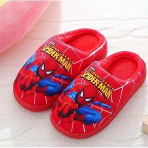 Chaussons /à enfiler pour enfant Motif Spiderman Rouge Taille 36-42