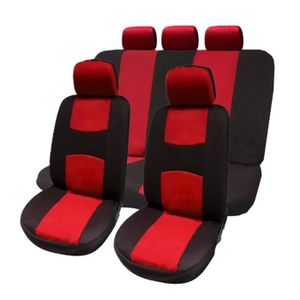 Housse de siège baquet dossier haut AutoTrends Sport, rouge et noir