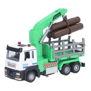 VOITURE - CAMION Pwshymi modèle de camion en rondins Jouet de camion forestier 1:32, modèle de véhicule en rondins avec effet de jeux table Vert