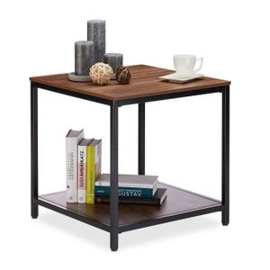 TABLE D'APPOINT Table d’appoint RELAXDAYS - 2 Surfaces Bois - Cadr
