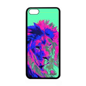 COQUE - BUMPER Coque silicone lion Apple iPhone 5C pochoir mobile