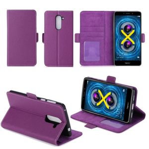 HOUSSE - ÉTUI Etui coque portefeuille Huawei Honor 6X PRO violet