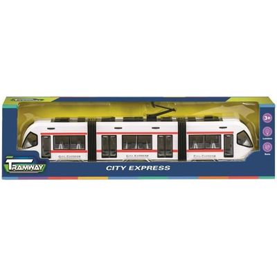 Tramway City Express 47 cm avec sons et portes qui s'ouvrent