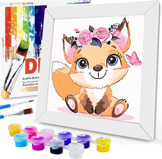 Kit Peinture Par Numéros Koala – 20x20 Cm – Acrylique Avec Cadre – Dès 5 Ans, Filles Et Garçons
