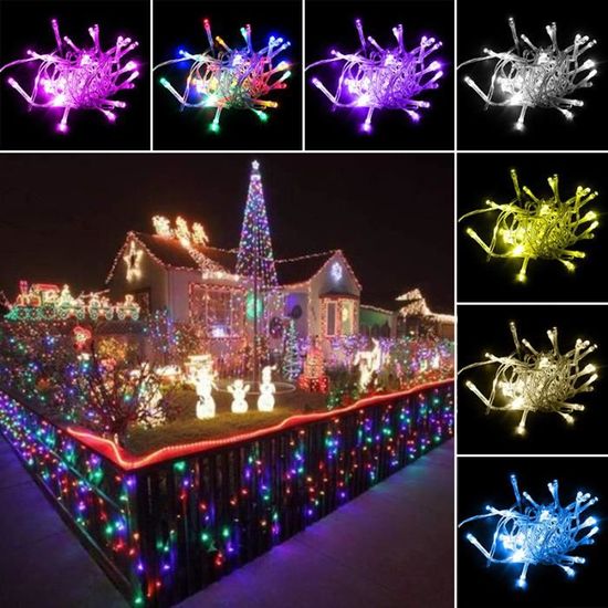 Guirlande Lumineuse De Fée De Noël, 3M 20Pcs Éclairage De Fée Père Noël Bonhomme De Neige