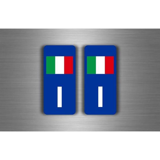 2x Autocollant Sticker Plaque I Italie Voiture Achat Vente