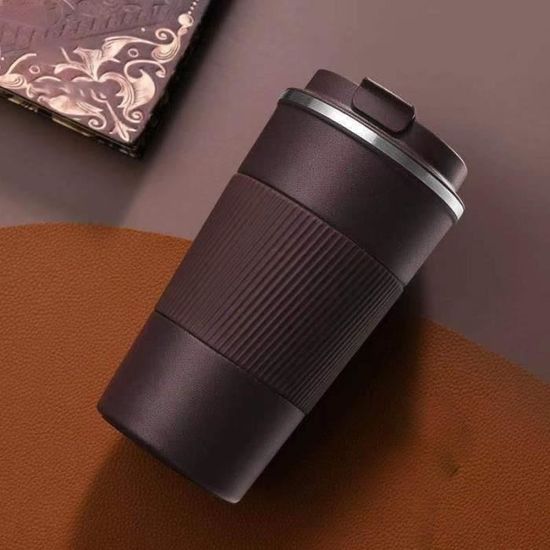 Gourde Isotherme EQARD 500ml - Garde Chaud 12h/Froid 24h - Couvercle Étanche 360° - Inox Sans BPA - Pourpre - 10
