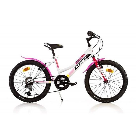 Vélo pour fille - AURELIA - MTB Aurelia Sport 20 Pouces - 6 Vitesses - Blanc rose - Cross country