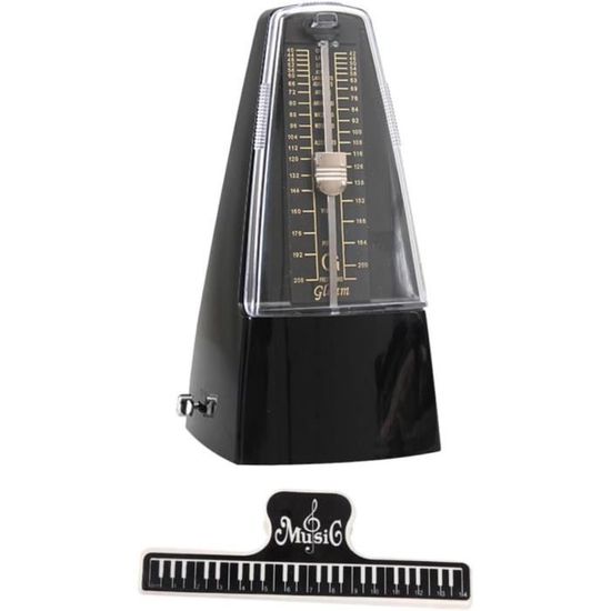 Métronome Mécanique Pour Piano, Guitare, Batterie – 40-208 Bpm – Design Pyramide Métallique – Portable