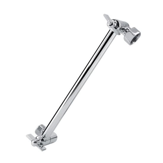 Bras D'Extension Douche 30 Cm Noir - Barre Ronde Acier Inoxydable, Support Réglable Pommeau Douche