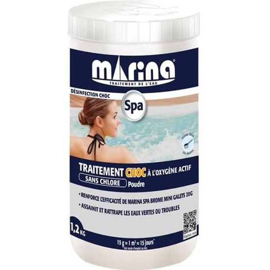 Choc en granulés sans chlore pour spa gonflable 1,2 kg - Marina