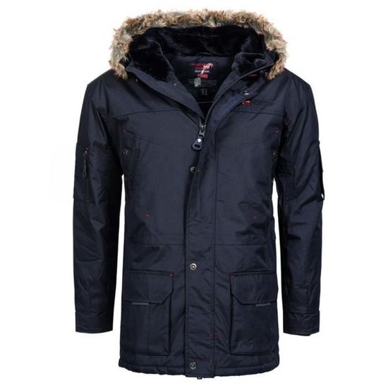 GEOGRAPHICAL NORWAY férfi kabát ABIOSAURE MEN 003 parka, L Fekete