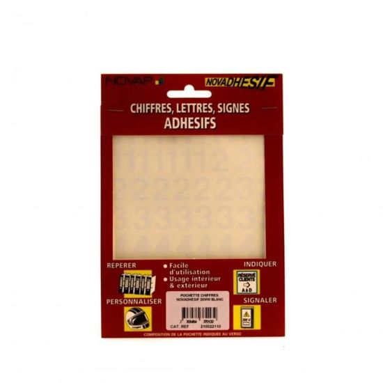 Chiffres Adhésifs 40 Mm - Noir | Bricoman