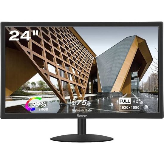 24 Pouces Écran D'Ordinateur 75Hz Pc Display,Ips Fhd 1920 X 1080P ...