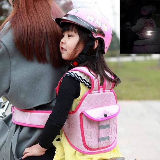 Ceinture Sécurité Moto Enfant Harnais De Sécurité Moto Enfant MEYAGOT - Ceinture Réglable Réfléchissante Accessoire Moto