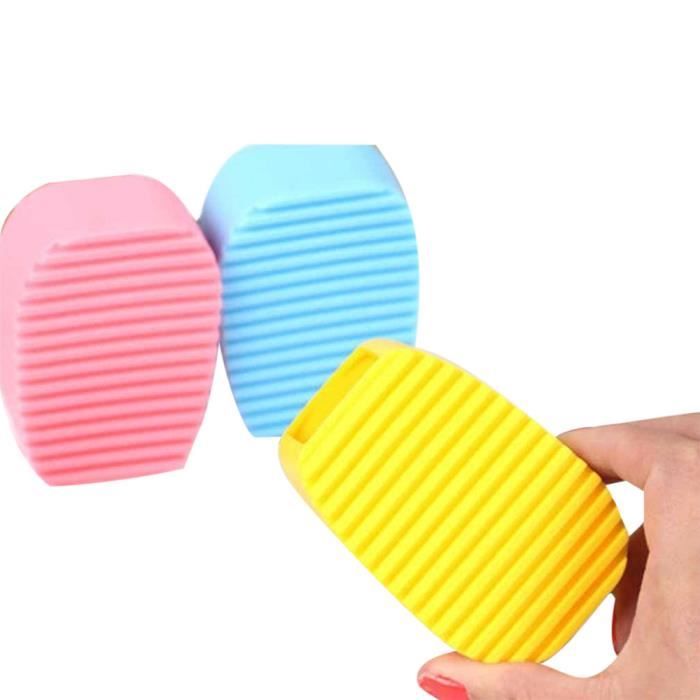 Mini brosse de nettoyage de planche à laver de gel de silice de lavage de gommage flexible créatif de mainYCH70818591A