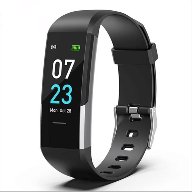 Band sport -Montre Connectée GPS Hommes femmes- Bracelet Imperméable Intelligent-Amoled 0,96--Personal Health Assistant noir