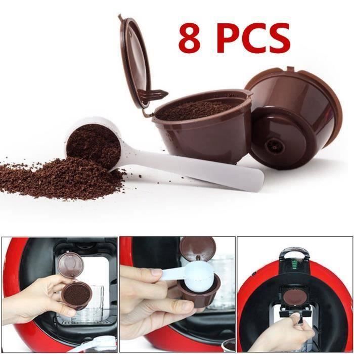 TEMPSA 8pcs Café Capsule Cup Réutilisable Filtre pour Nespresso DOLCE GUSTO Cafetière