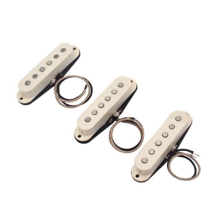 Pack de 3 micros SSS Alnico V Neck Bridge Middle 48-50-52mm pour guitare électrique pièces de rechange accessoires GUITARE QUI24409
