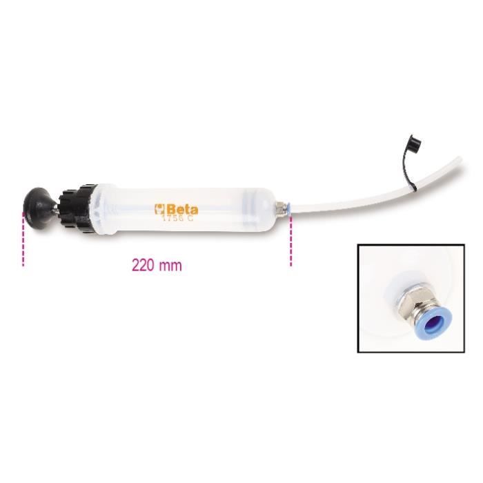 ​Seringue à huile de 200 ml en polypropylène 1756C BETA 017560502