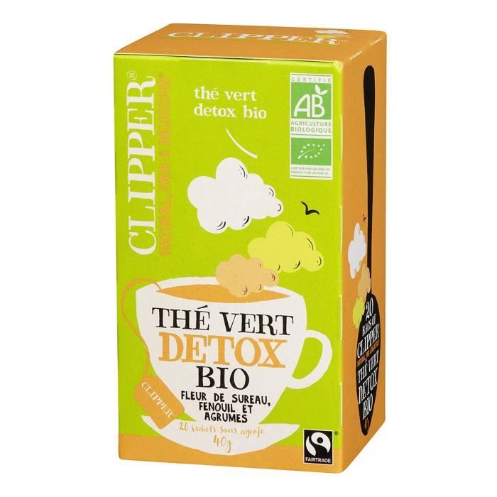 CLIPPER Thé Vert Detox Bio 40g
