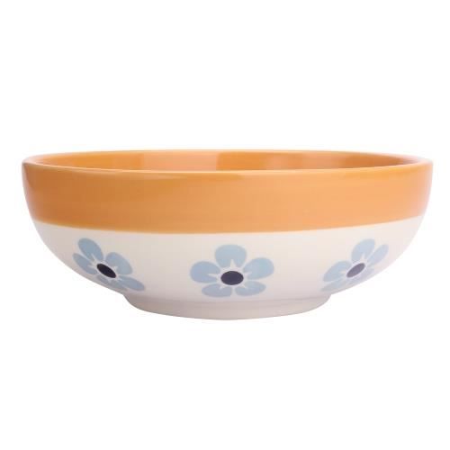 Bol céréales flore 16,5 cm bleu et orange - Déjeuner Sur L'herbe Orange