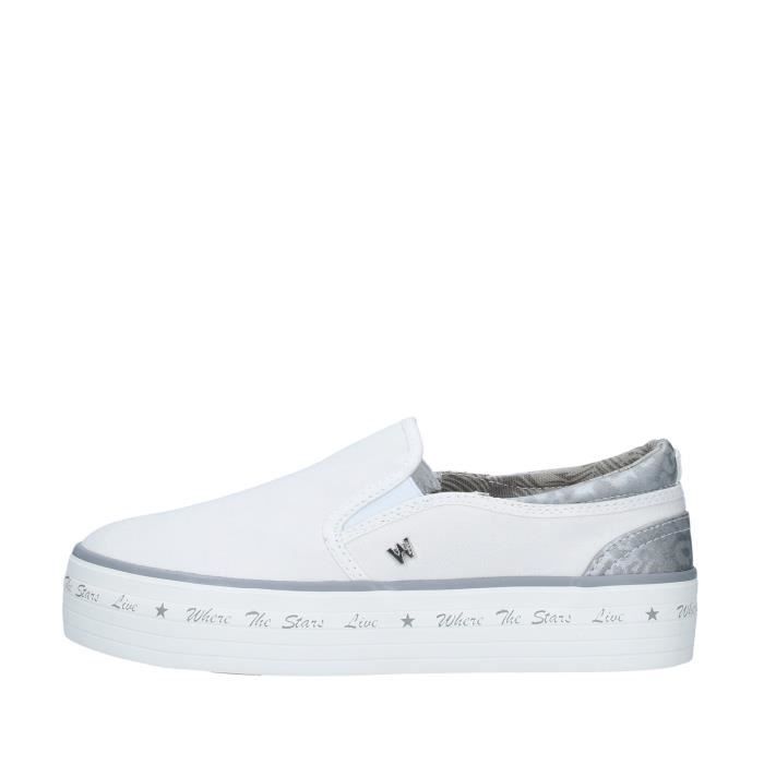 Wrangler WL01646A chaussures de tennis Glisser sur Femme BLANC