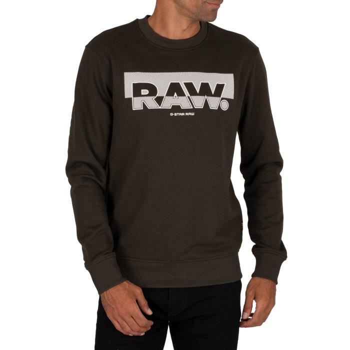 G-Star Pour des hommes Sweat-shirt raster à blocs bruts, vert
