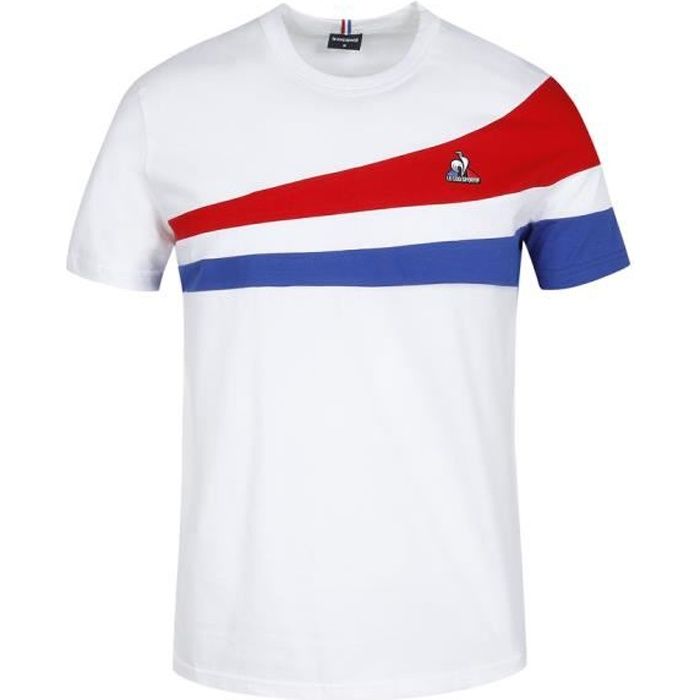 T-shirt Le Coq Sportif Tricolore - blanc/bleu/rouge - L