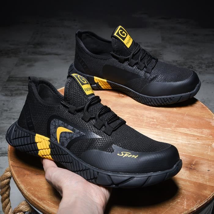 Chaussures De Sécurité Hommes Légères Respirantes - Baskets Anti-Pénétration Et Anti-Écrasement Pour Travail Et Quotidien