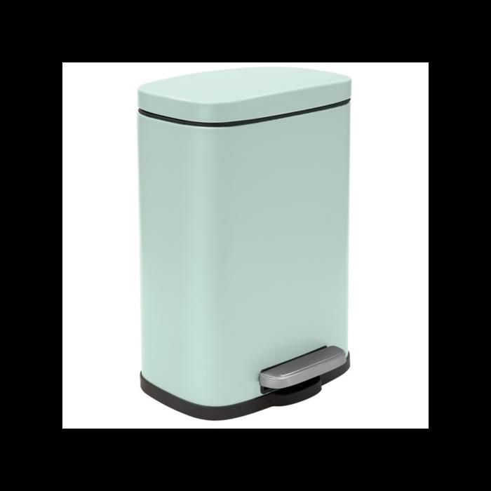 Spirella Poubelle à pédale Inox AKIRA 5L Vert Ice Mat