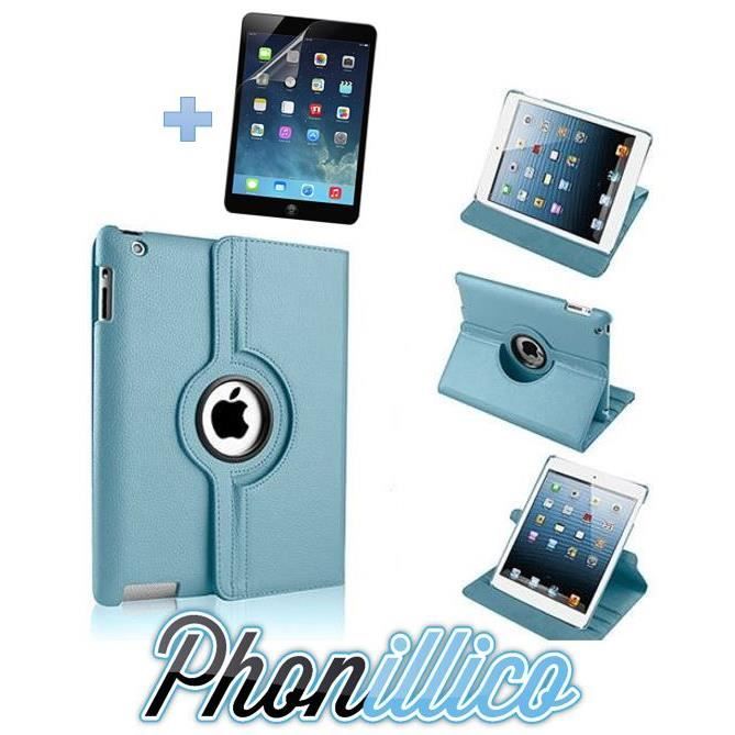 Coque Bleu ciel + Film compatible Apple iPad Air 1 / Air 2 Phonillico®