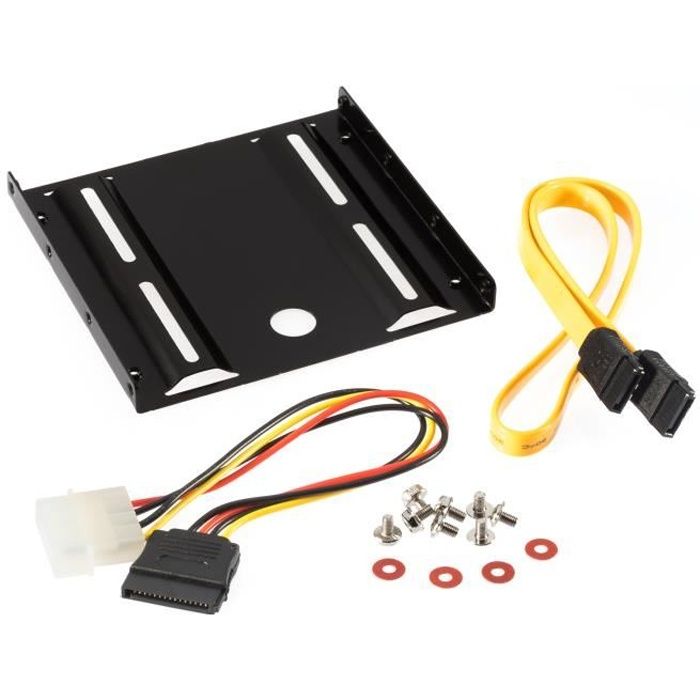 Poppstar - Kit de montage pour HDD SSD interne cadre et les vis de montage pour 6,4 cm (2,5 pouces), incl. câbles SATA 3