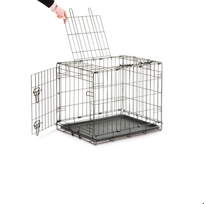 Cage transport 91cm métal noir pliante Savic Do…