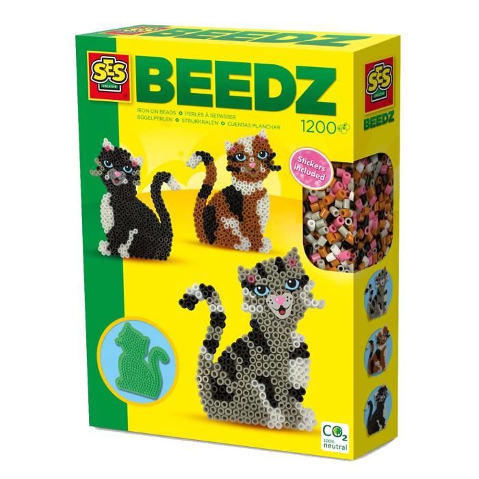 SES Creative jeu de perles à repasser Beedz Poes 1200 pièces