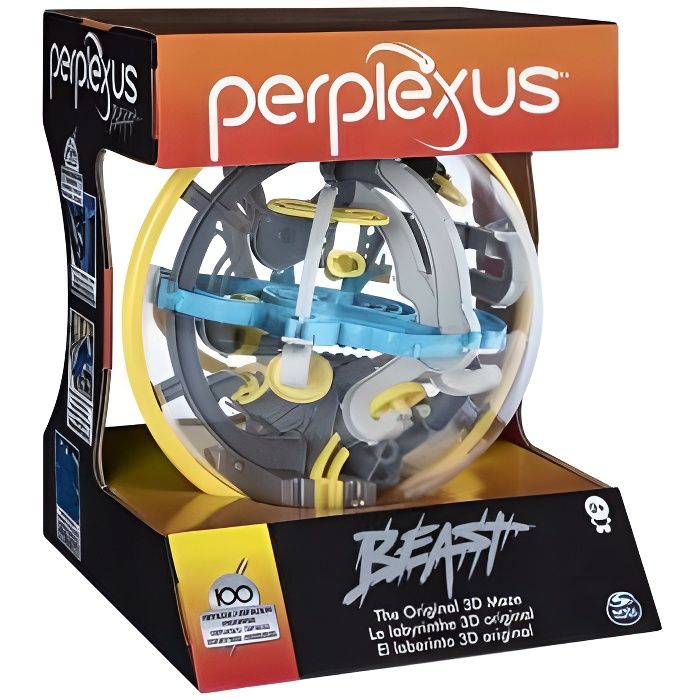 Boule Sphere Perplexus Beast 100 obstacles - Parcours colore Labyrinthe 3D original - Jeu Casse tete - Nouvelle Generation