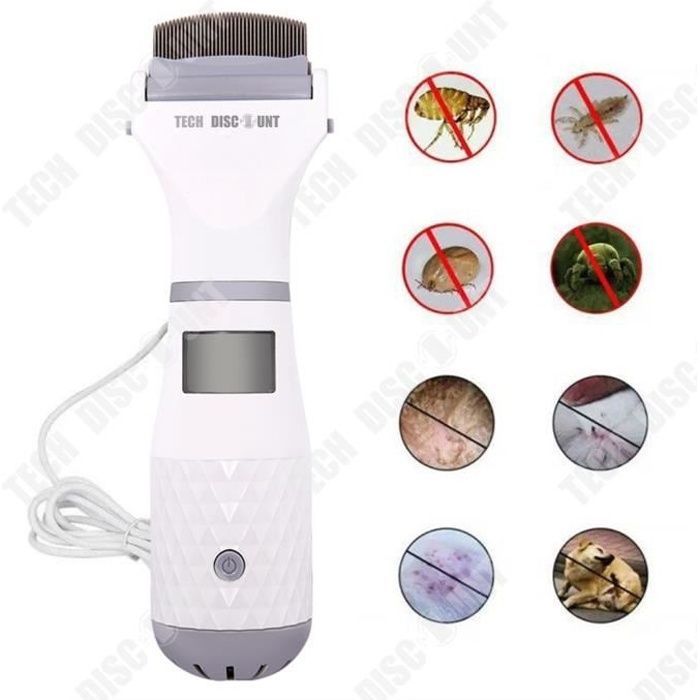 TD® Peigne d'aiguille de soin de fourrure d'animal familier de dissolvant de poux enlèvent le capteur de poux de nettoyant de puces