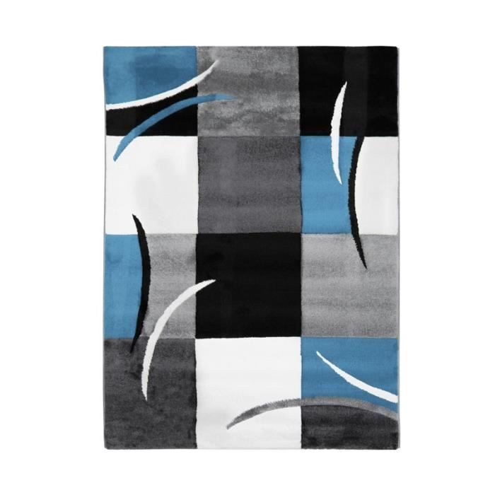 RUBY CUBES - Tapis à motifs abstraits bleu 160x230