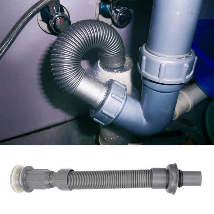 TMISHION Tuyau d'évacuation Tuyau de vidange d'évier de lavabo universel pour salle de bain