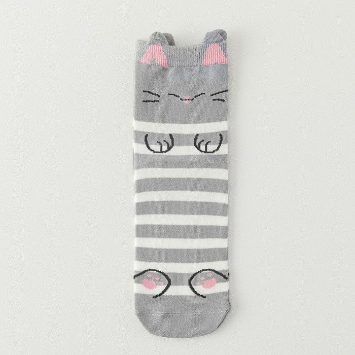 Chaussettes Chats Mignonnes Avec Des Boules, Chaussette Chats