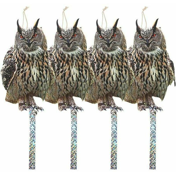 Lot De 3 Effaroucheurs Pigeons Corbeaux - Répulsif Oiseaux Avec Barre De Suspension