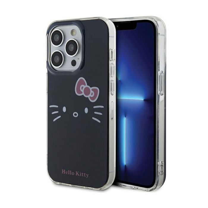 Hello Kitty Coque de téléphone - iPhone 13 Pro - Noir - Design original - Kawaii