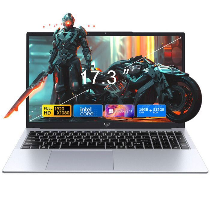 Ordinateur portable – ACEMAGIC – Écran FHD 173 – Intel 12th Alder Lake N97(jusquà 36 GHz) 16 Go RAM 512 Go ROM  – Windows 11