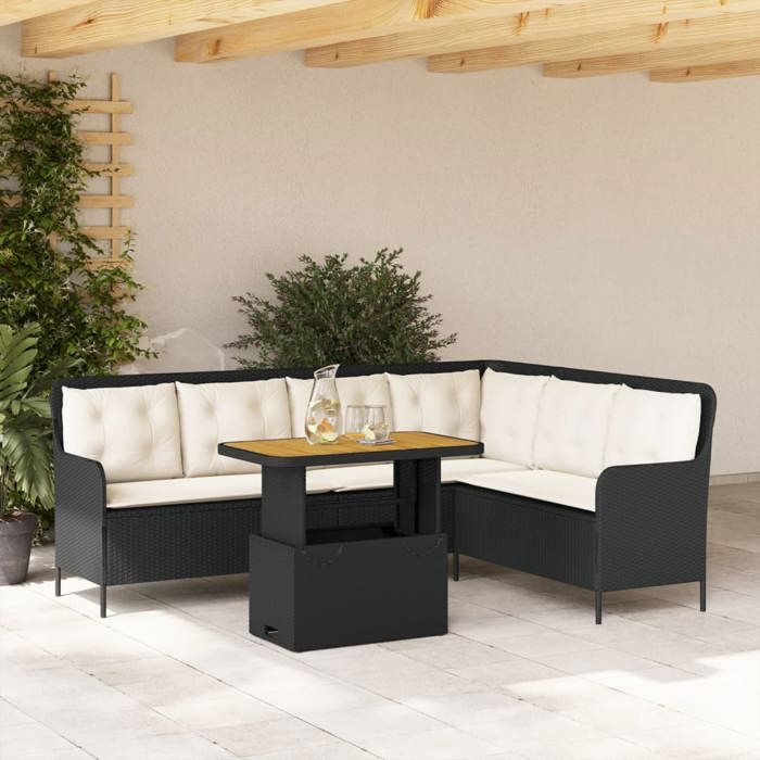 vidaXL Canapés de jardin 2 pcs Résine Tressée - vue 4