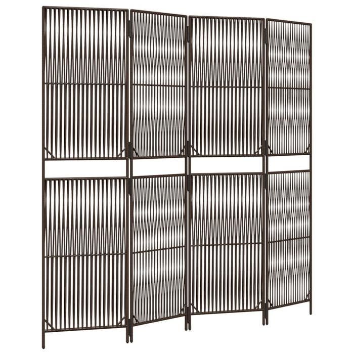 Paravent Décoratif En Acier Noir – Design Moderne Ajouré – Pour Jardin, Terrasse, Séparation D’espace Intérieur - 9