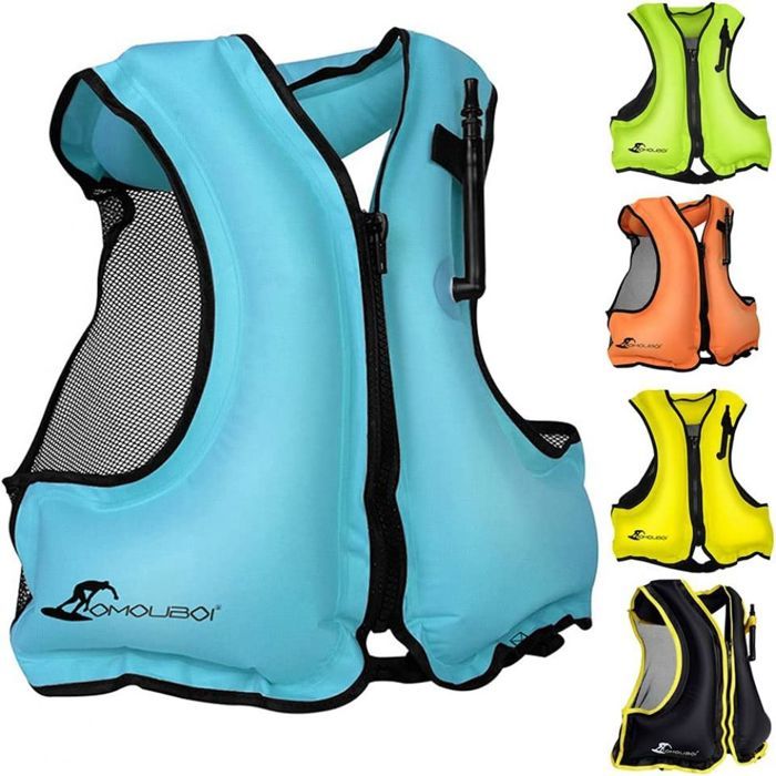 Meilleurs prix pour Gilets de sauvetage pour adultes et enfants, gilet de sauvetage gonflable portable pour kayak, pagaie, pêche, surf, plongée avec