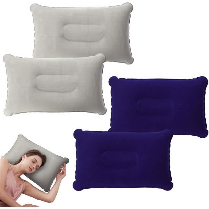 4 Oreillers Gonflables De Camping Et Voyage - Coussin Air Léger Et Confortable