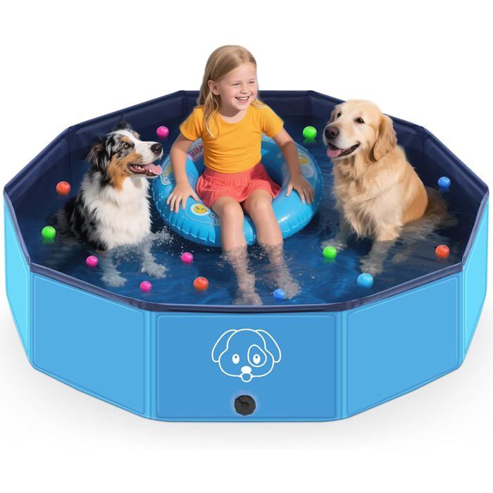 Meilleurs prix pour Piscine Pour Chiens Grands Et Petits En Pvc AntidérapantPiscine Pour Chiens Pliable Et Portable-Baignoire Pour Chien Idéal Pour