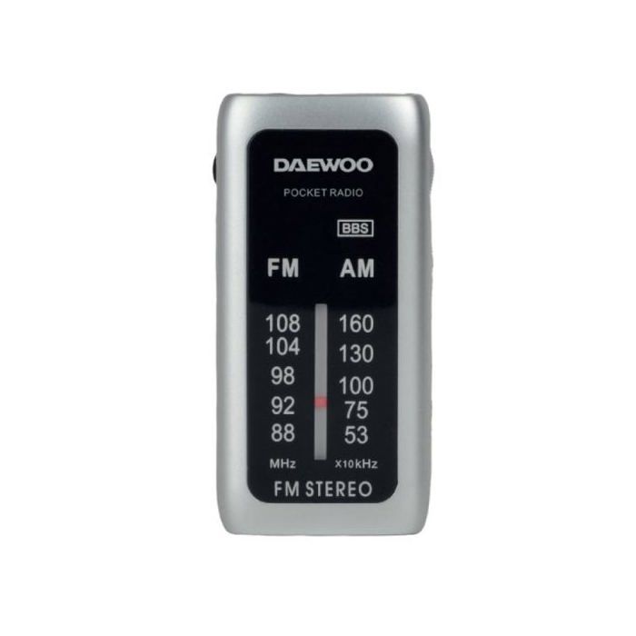 Daewoo DW1129 Radio Portátil Mini Plata - vue 1